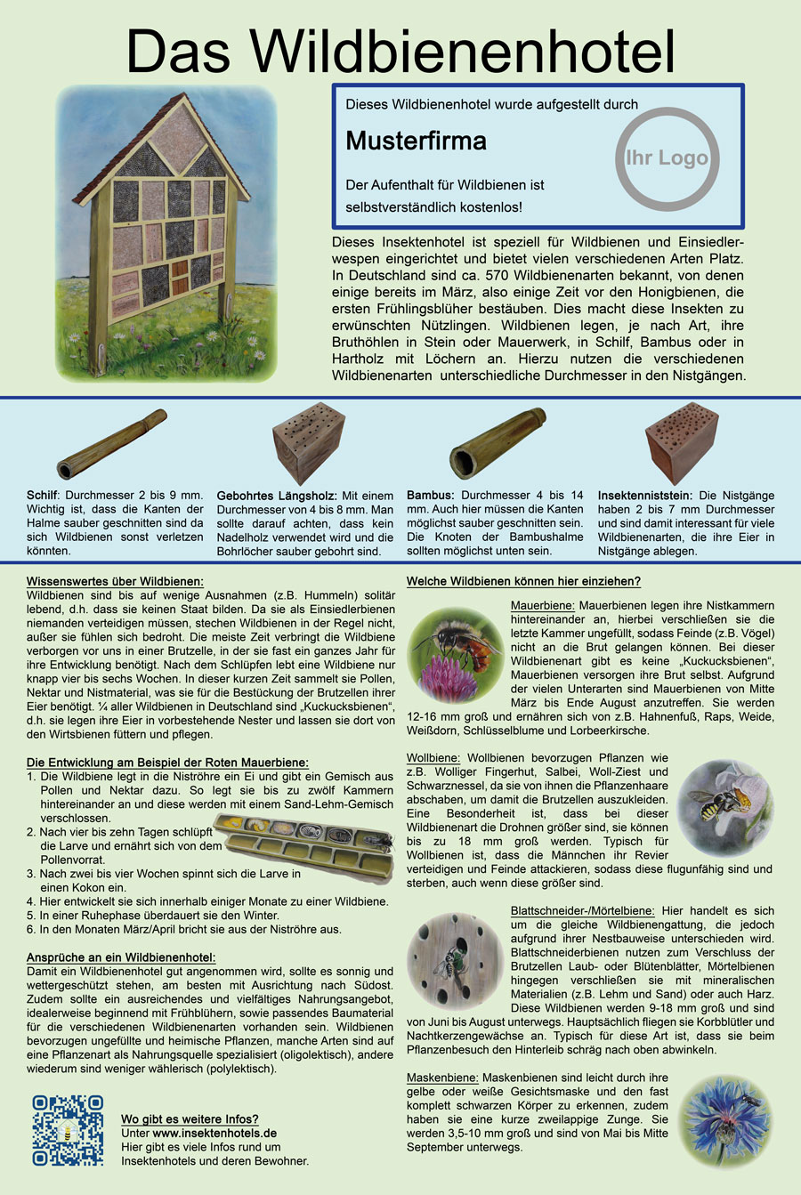 Infotafel für Bienenkönigin