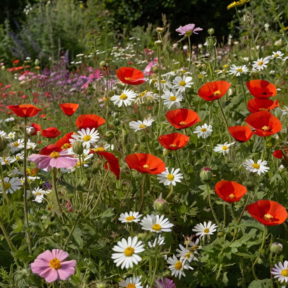 Wildblumenwiese im Spätsommer