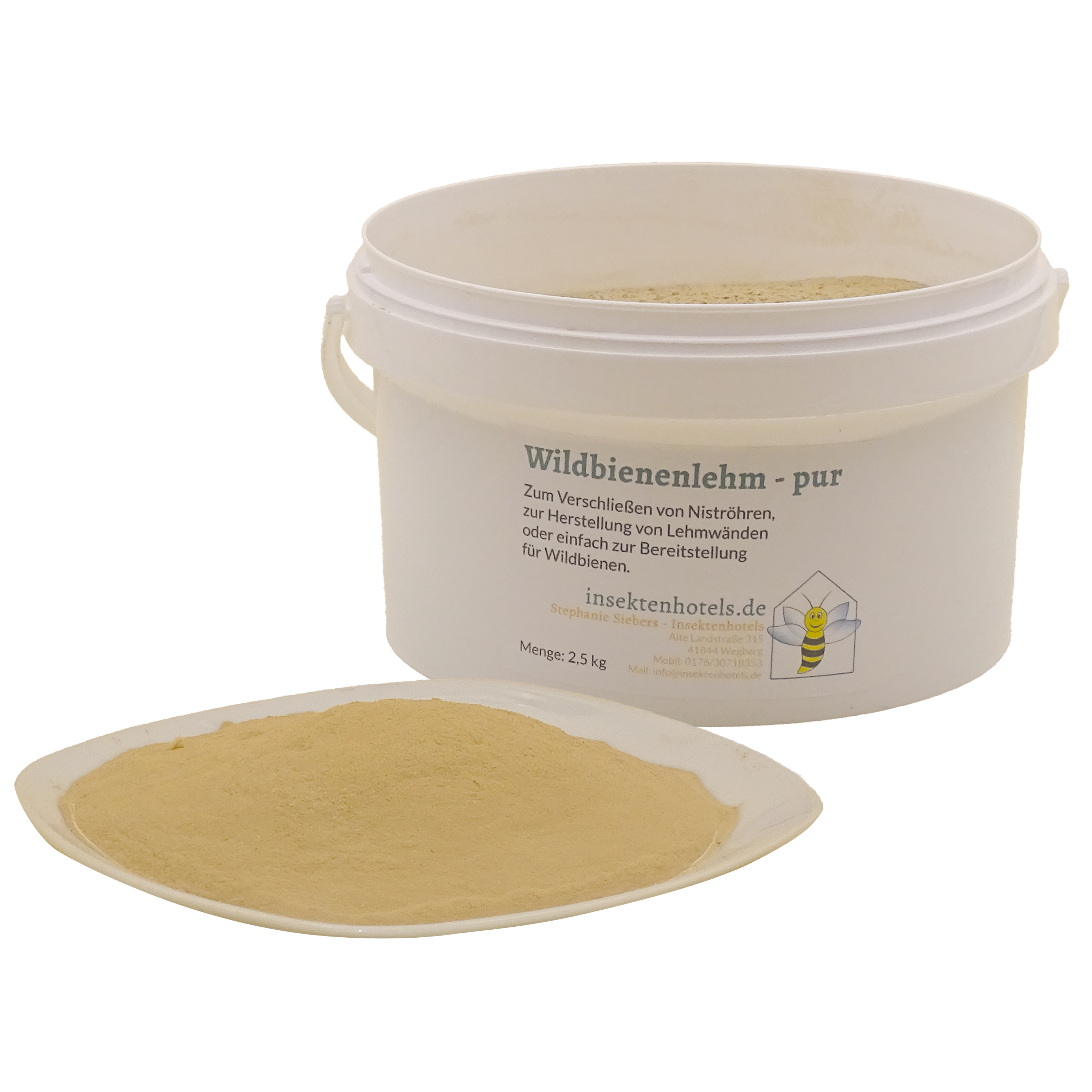 Wildbienenlehm - pur 2,5 kg