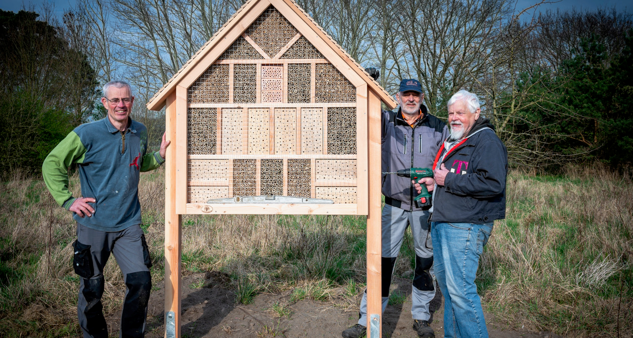 Ein XXXL-Wildbienenhotel für den NABU Verden